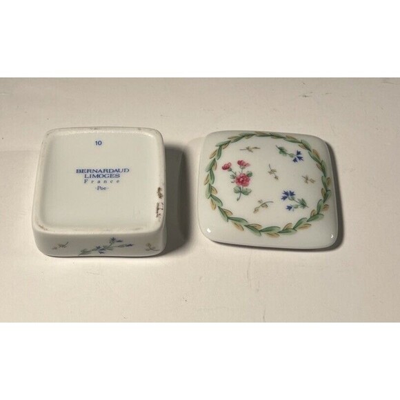 Vintage Bernardaud Limoges Poe Trinket Box - Picture 3 of 9